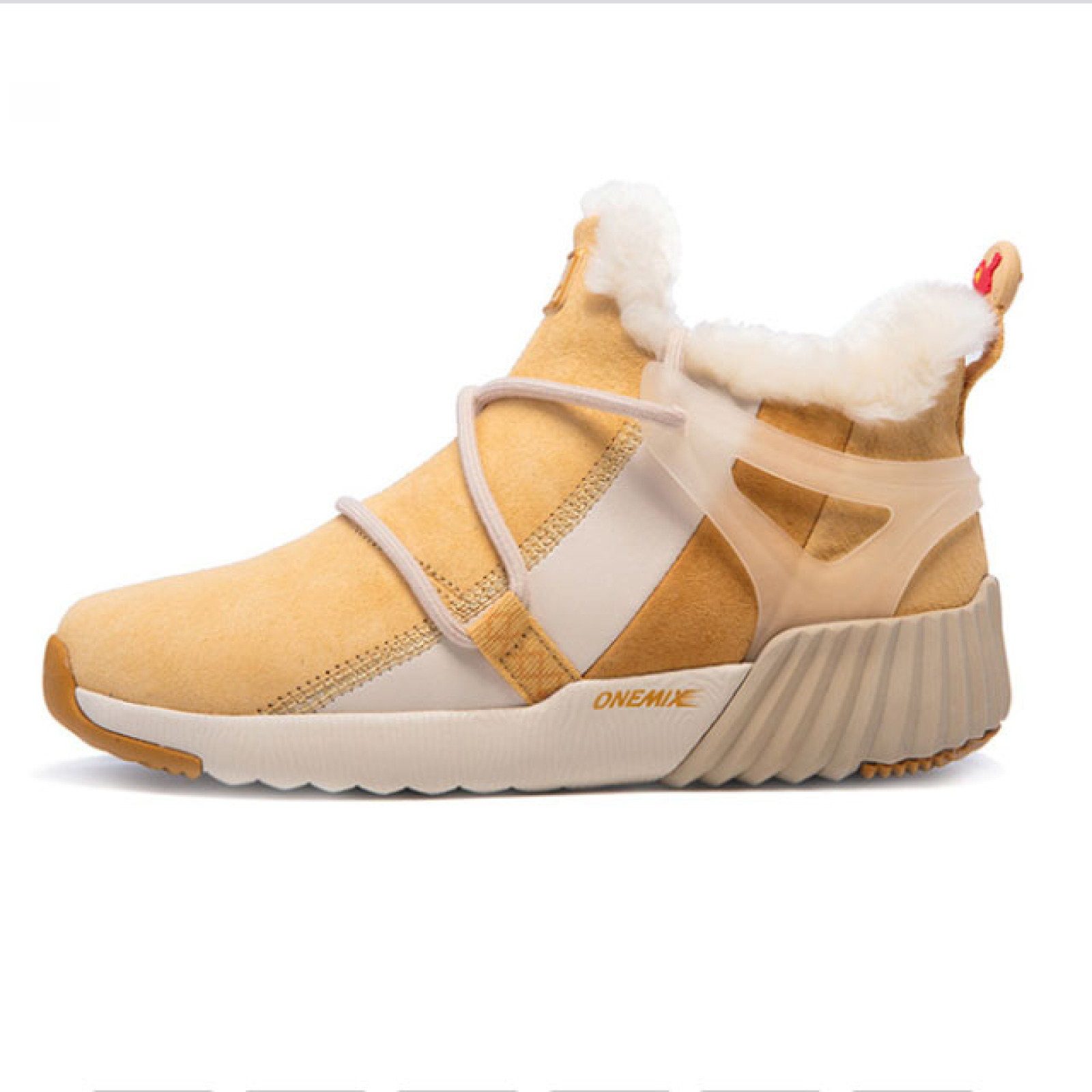 ONEMIX Winter Boots Mens Women Trainers Casual Fur Lined Winter Snow Boots Ankle-High Warm Comfortable Sport Shoes