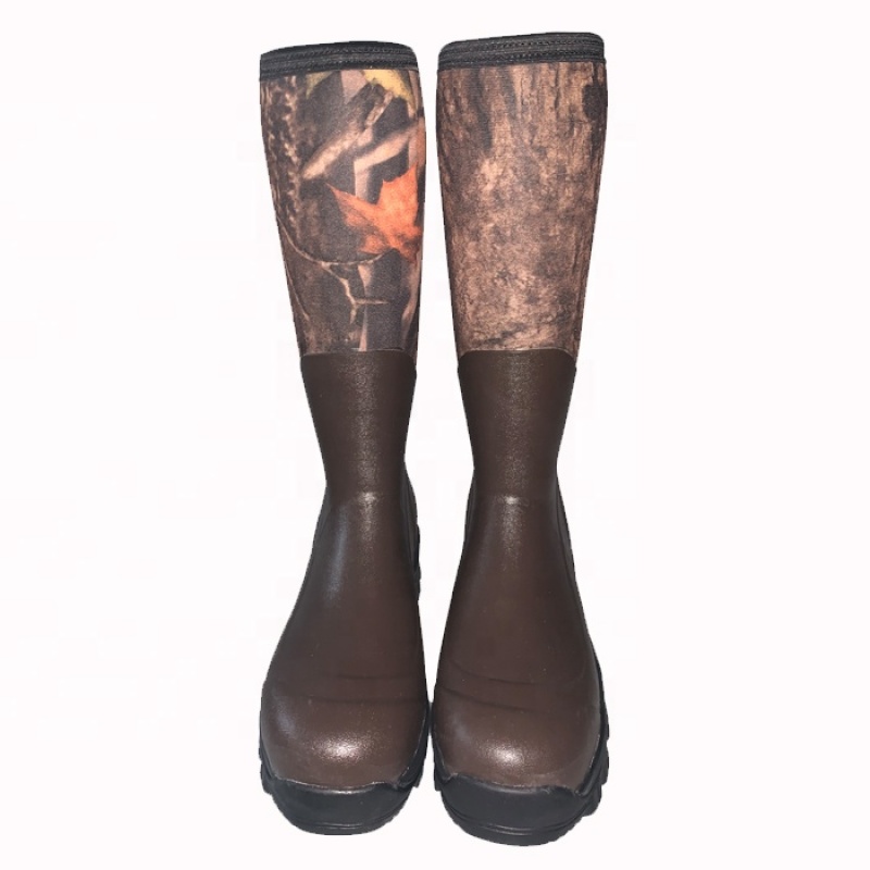 Women's Camo Hunting Insulated Waterproof Rubber rain shoes Neoprene Outdoor Boots