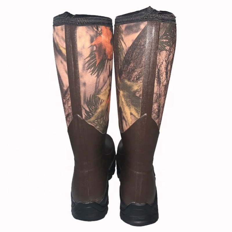 Women's Camo Hunting Insulated Waterproof Rubber rain shoes Neoprene Outdoor Boots