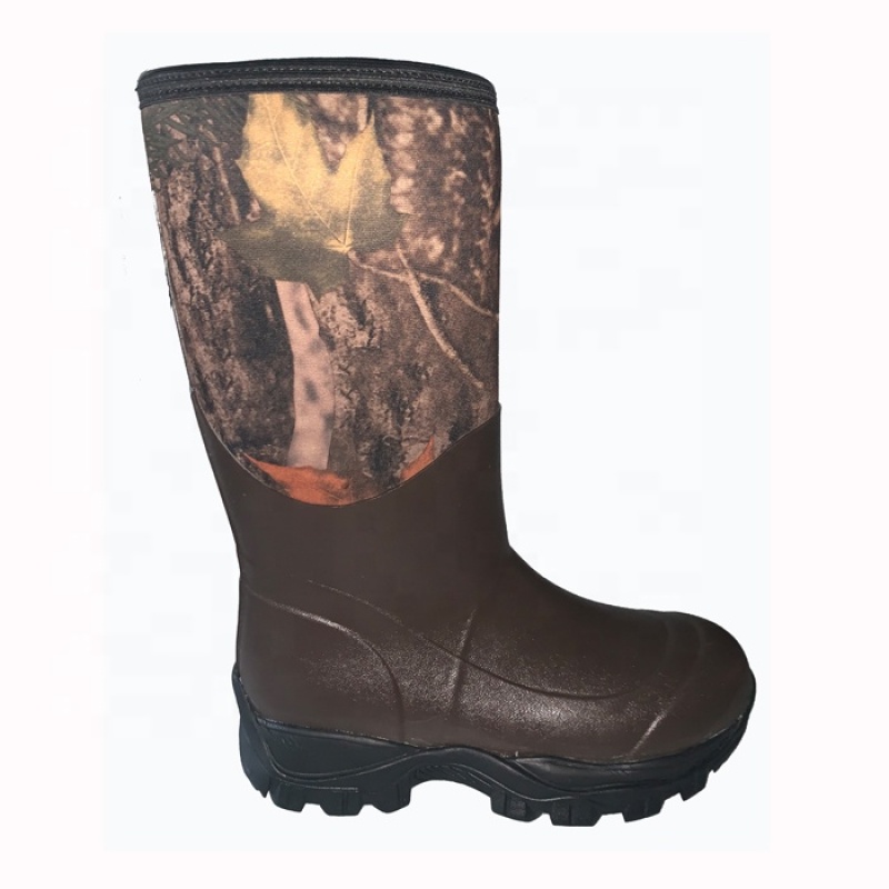 Women's Camo Hunting Insulated Waterproof Rubber rain shoes Neoprene Outdoor Boots