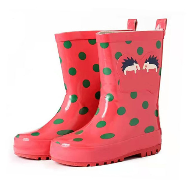 Wholesale Waterproof 3D pattern Design Kids Rubber Rain Boots