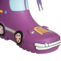 3D Purple Cartoon Car Printed Adjustable Natural Rubber Rain Boots