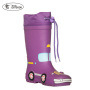 3D Purple Cartoon Car Printed Adjustable Natural Rubber Rain Boots