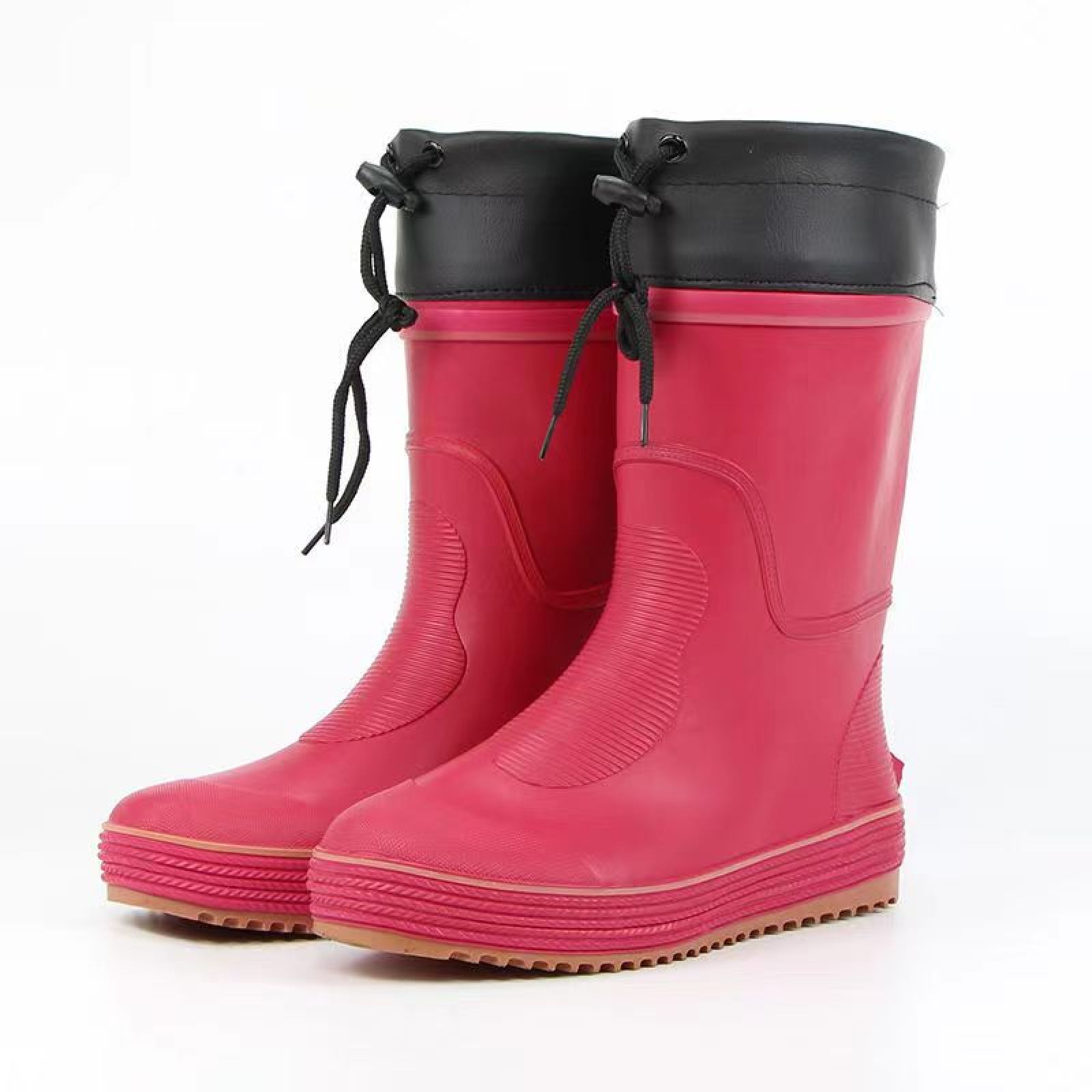 Red Rubber Rain Boots Anti-slip Design Your Own Waterproof Rain Wellies for Kids