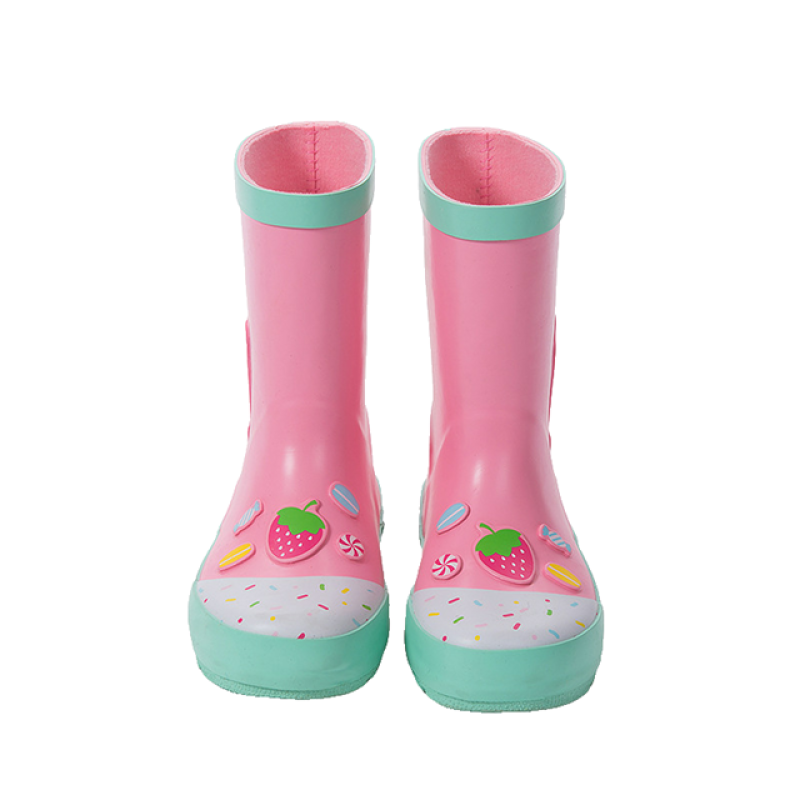 Cute Baby Rain Boots Waterproof Rubber Wellies with Printing for little Children