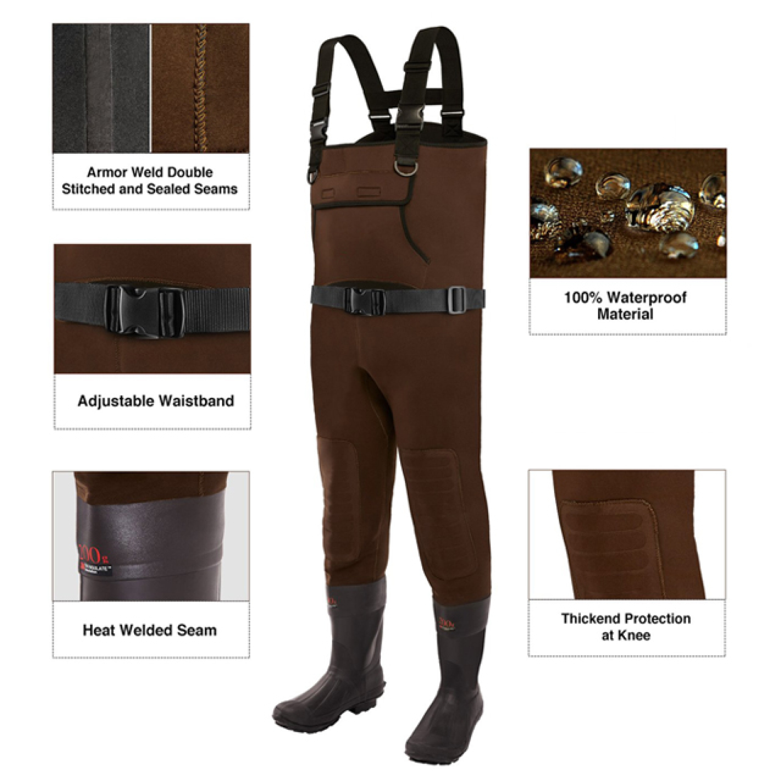 Wholesale Mens Bootfoot Chest Wader Neoprene Fishing Waders