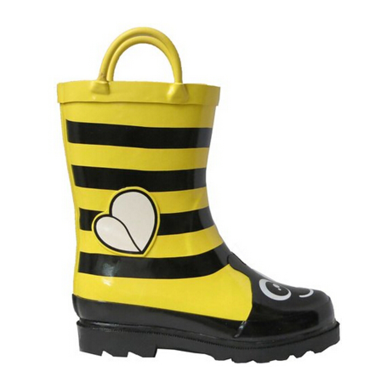 Little Girls Yellow Bumble Bee Flower Rain Boots (Toddler / Little Kids)