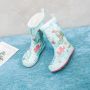 Light Blue Anti-slip Baby Rain Boots Kids Waterproof Printing Custom Rain Boots