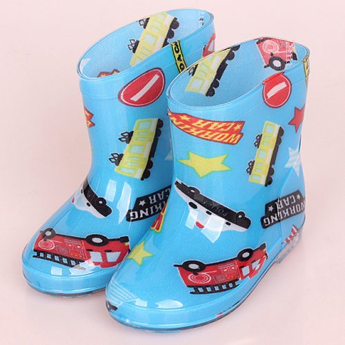 Hot Sale Children's PVC Rain Boots Exquisite Cartoon Printing Kids Rain Boots