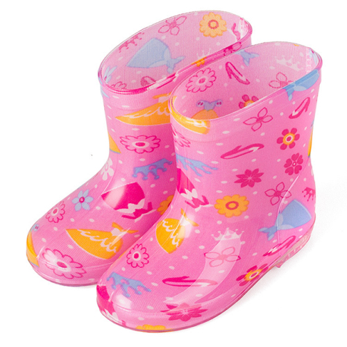 Hot Sale Children's PVC Rain Boots Exquisite Cartoon Printing Kids Rain Boots