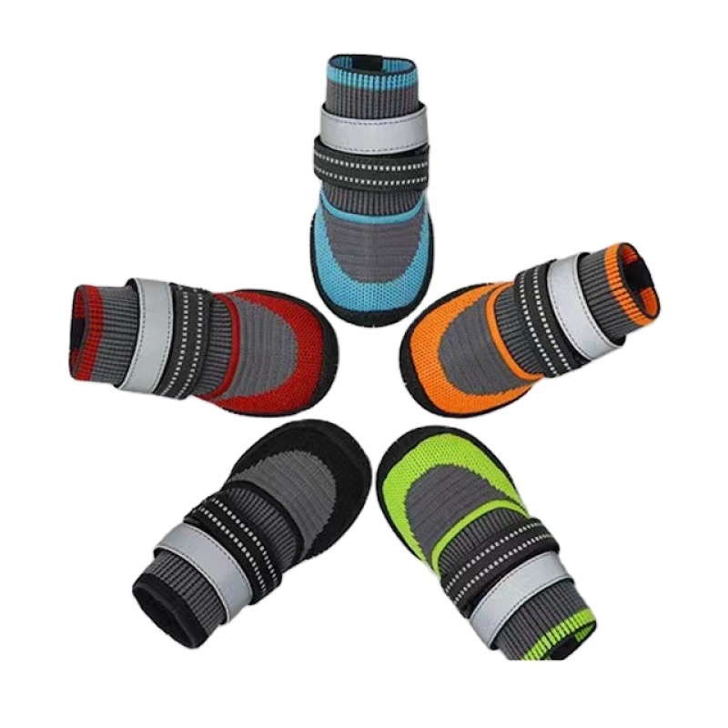 Waterproof Reflective Dog Booties Paw Protector Breathable Dog Shoes Anti-Slip Puppy Boots