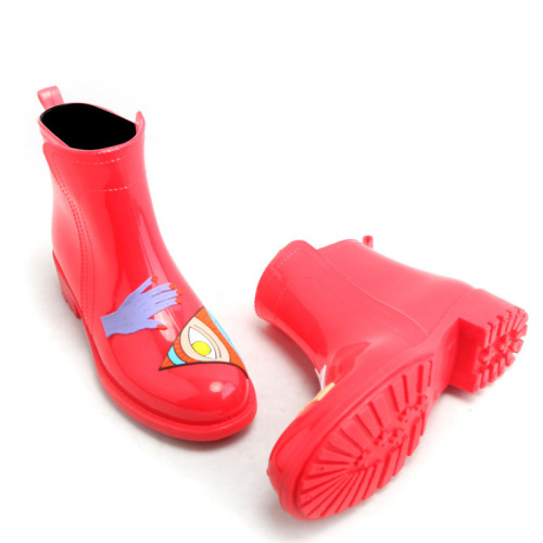 Wholesale Waterproof Customized Ladies Fashion New Style Black Boots Women Ankle PVC Boots