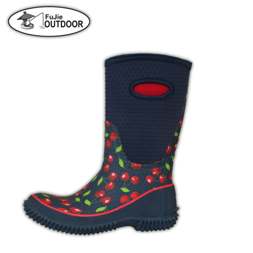 Ladies Mid Cut Fashion Durable Soft 6mm Neoprene Rain Boots