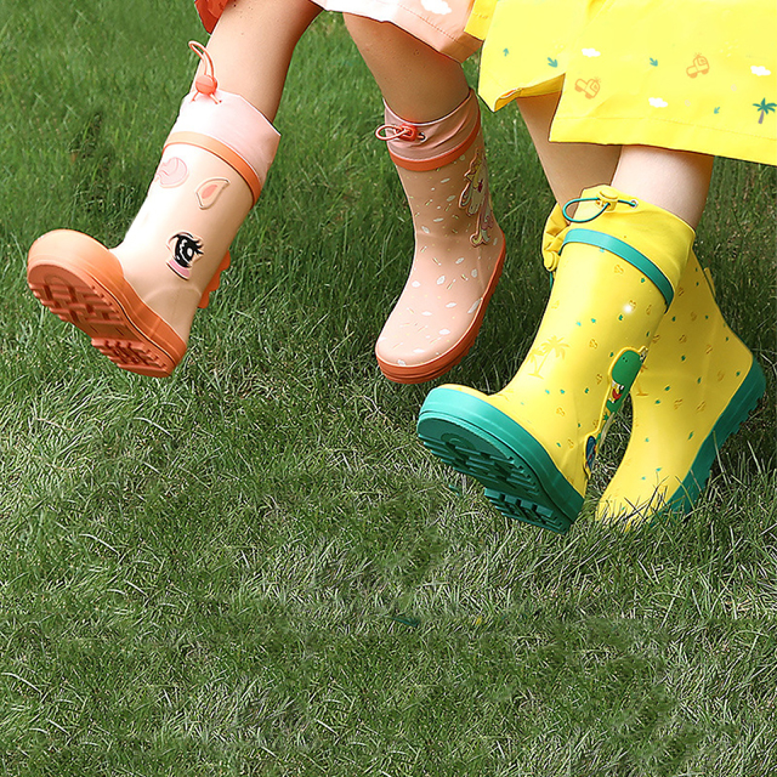 Cute Wellington Kids Boots Rubber Rain Shoes Gumboots Wellies for Girls