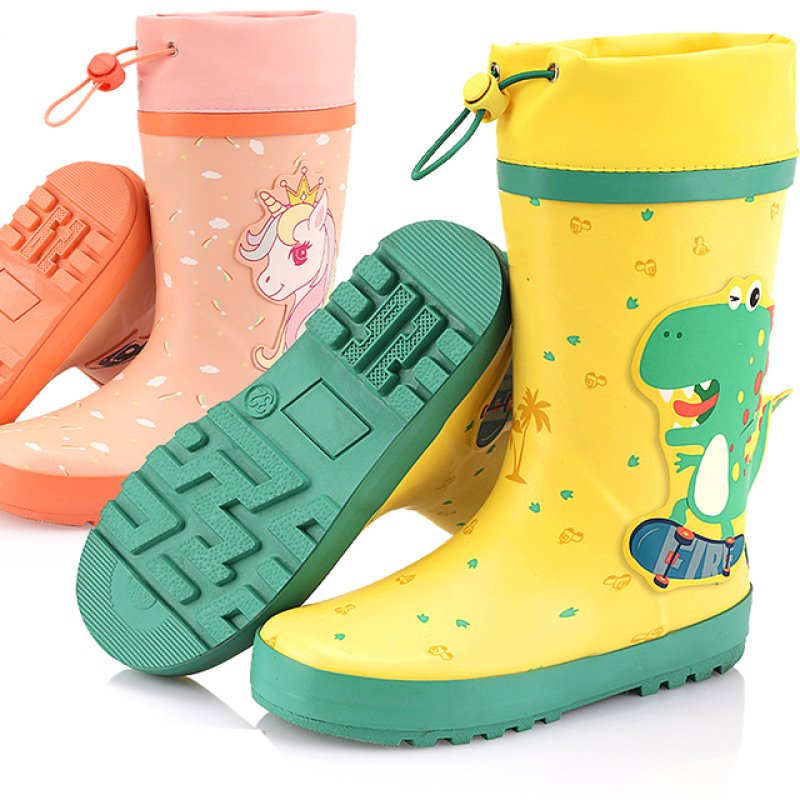 Cute Wellington Kids Boots Rubber Rain Shoes Gumboots Wellies for Girls