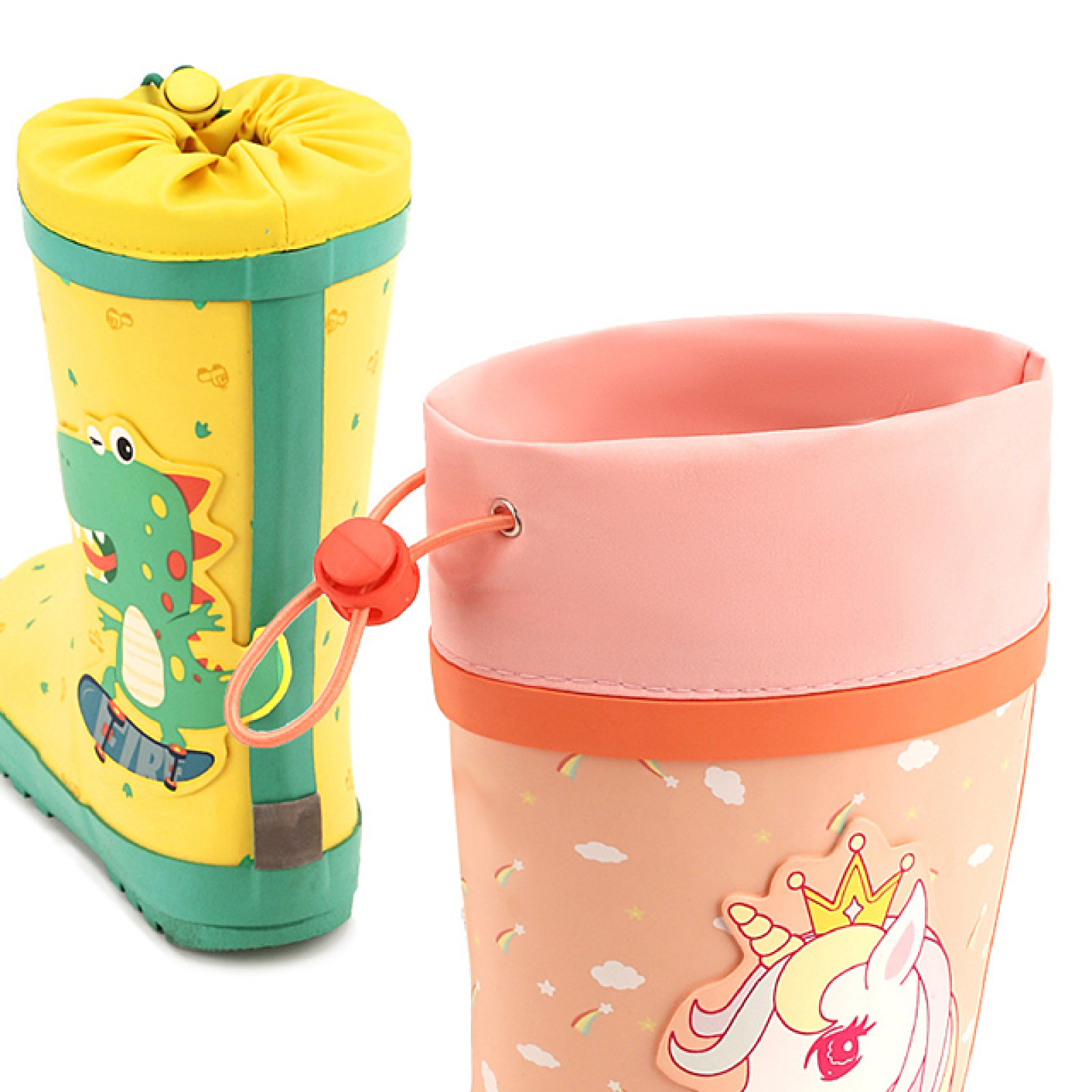 Cute Wellington Kids Boots Rubber Rain Shoes Gumboots Wellies for Girls