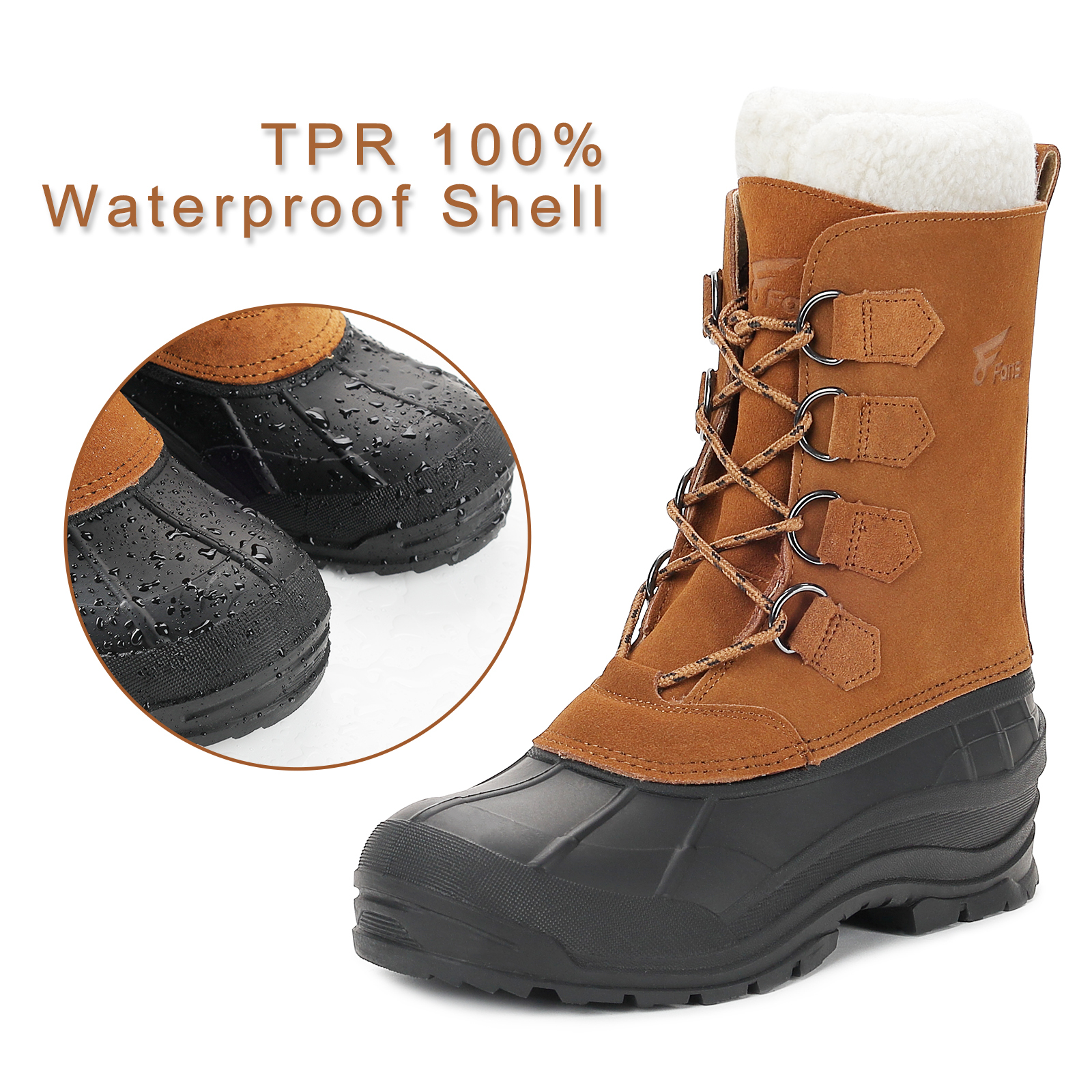 Mens Snow Boots Custom Waterproof Warm Snow Boots Ladies Winter Shoes Fashion Trend Light Anti-slip Duck Boots For Adults
