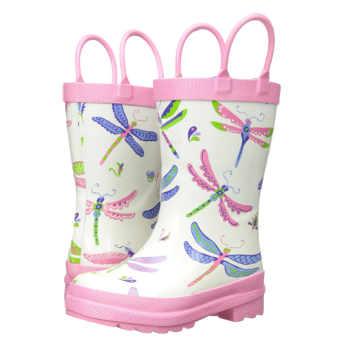Kids Rubber Rain Boots with Handel