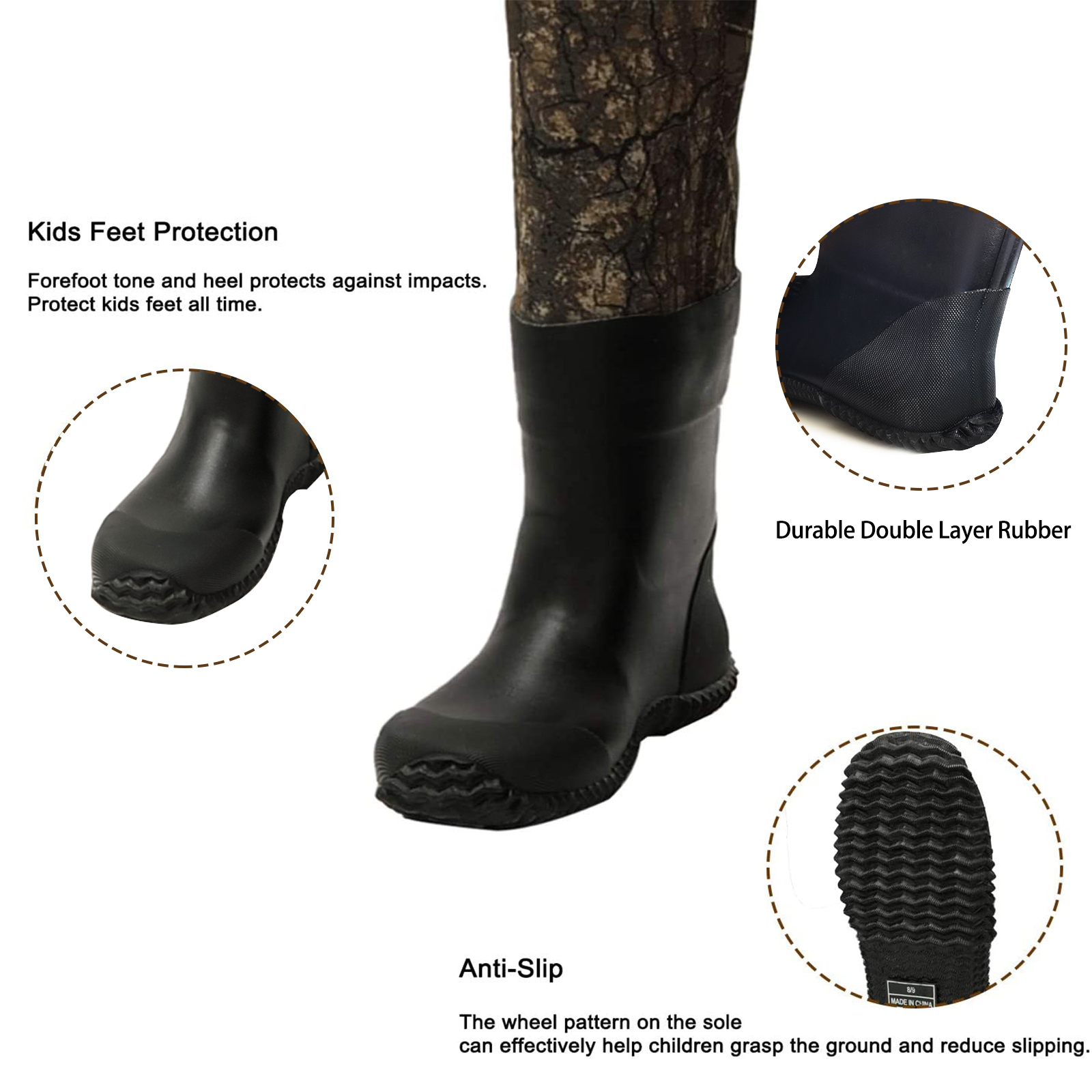 Kids Neoprene Waders Thermal Waterproof Waders With Boots