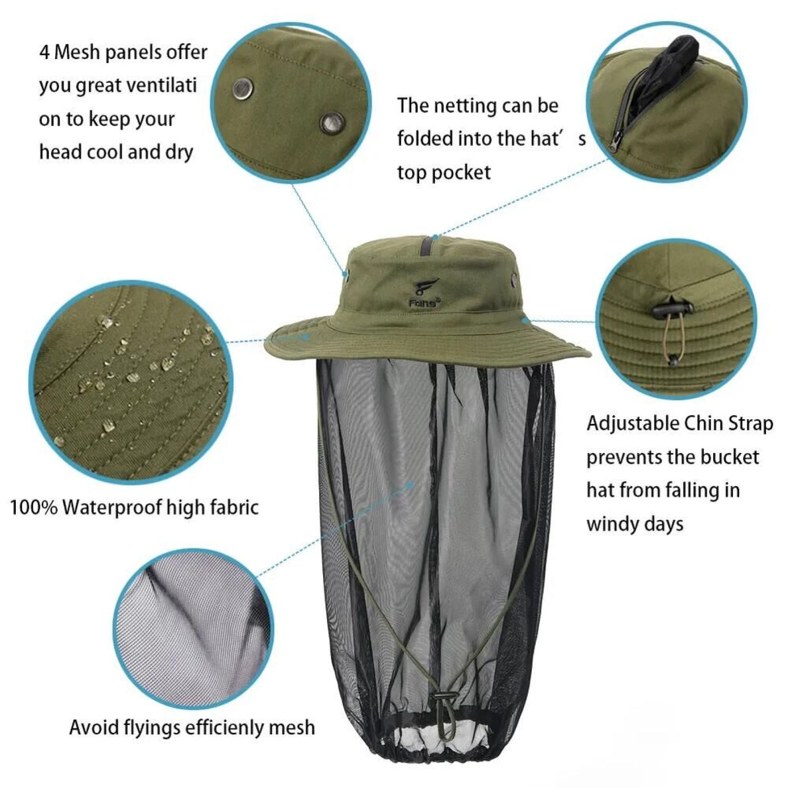 Head Net Hat New Design Camping Custom Logo