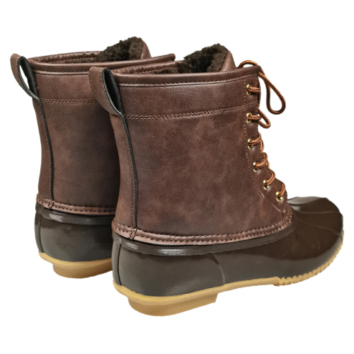 Men's Outdoor Waterproof PU Leather Duck Boots Warm Winter Snow Boots