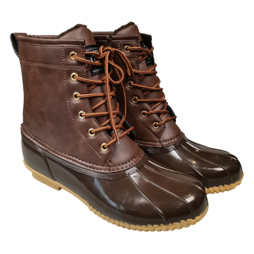 Men's Outdoor Waterproof PU Leather Duck Boots Warm Winter Snow Boots