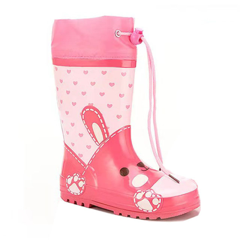 Hot Sale New Fashion Natural Rubber Boots Kids Wellies Waterproof Children Rain Boots With Prints
