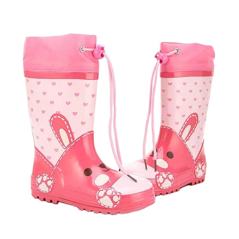 Hot Sale New Fashion Natural Rubber Boots Kids Wellies Waterproof Children Rain Boots With Prints