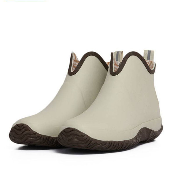 Wholesale Factory  Sales New Men's Rain Boots Low Cut Waterproof  Garden Boots  Ankle Rubber Boots