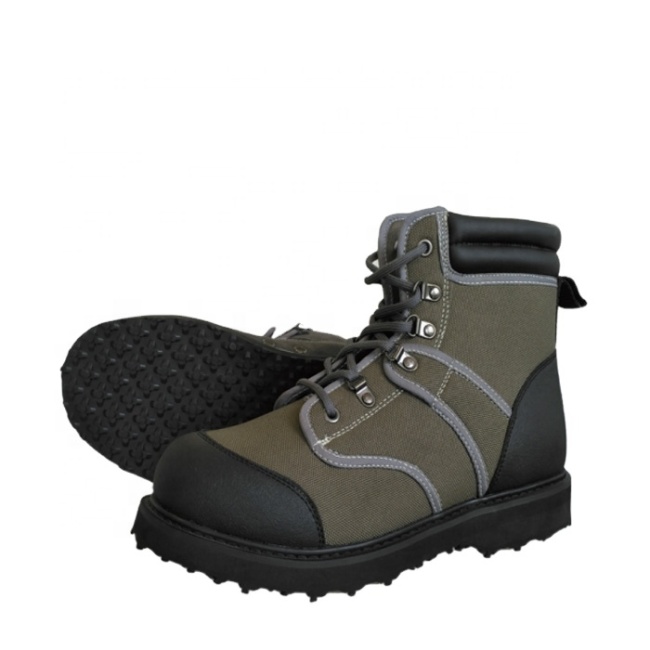 Mens Non-Slip Wading Boots for foot Olive Green fiy fishing wading shoes