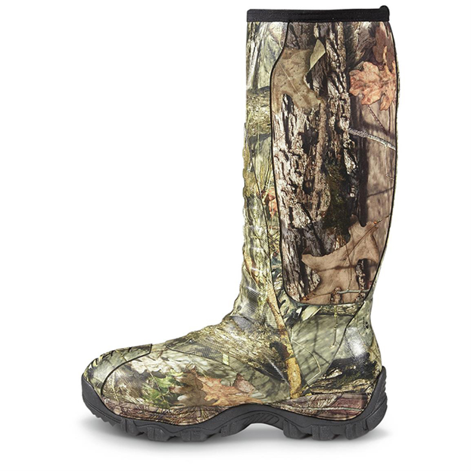 Men's Knee High Outdoor Waterproof Camo Hunting Rubber Boots with Airmesh Lining
