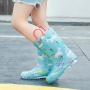 Fashion 100% Waterproof Light Weight Cute PVC Kids Rain Boots with Pull-on handles