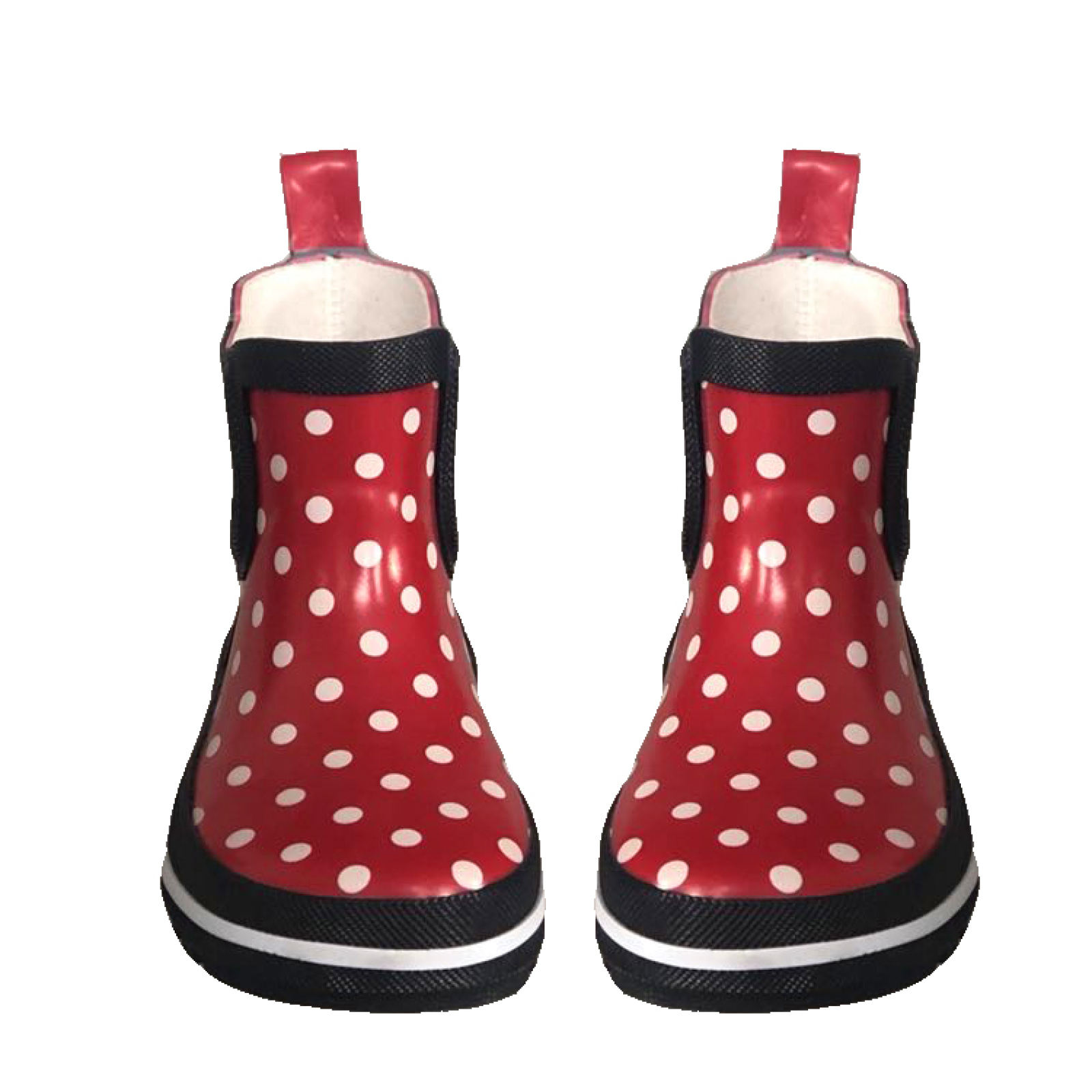 Kids Red Dot Printing Mid Waterproof Rubber Boots
