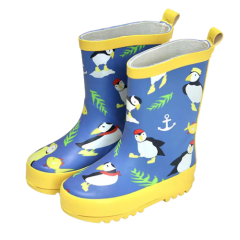 Wholesale Waterproof Children Wellies Customized Gumboots Kids Rubber Shoes Baby Rain Boots With Printing