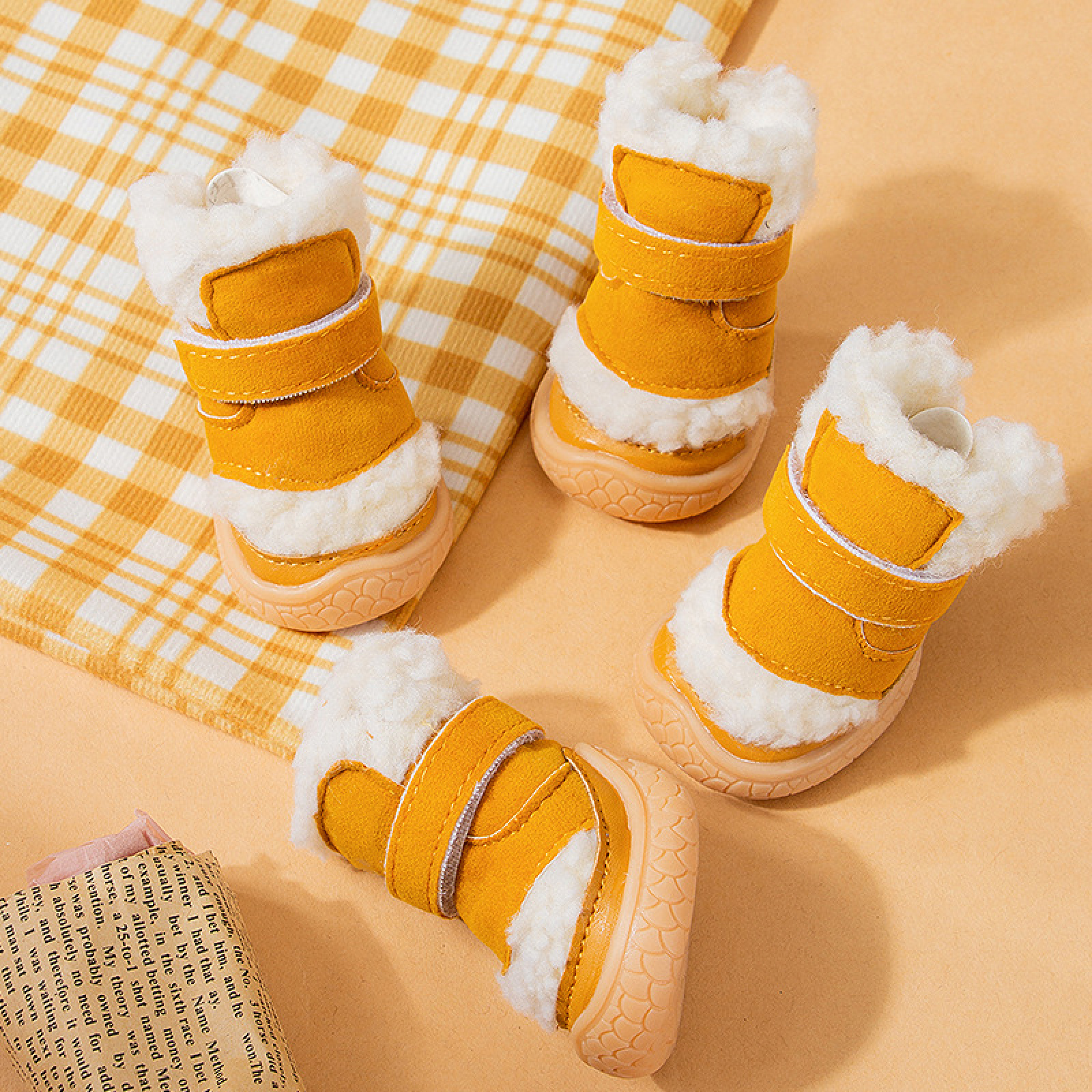 Wholesale  Waterproof Winter Warm Pet  Shoes Candy Color New Design  Winter Dog Shoes