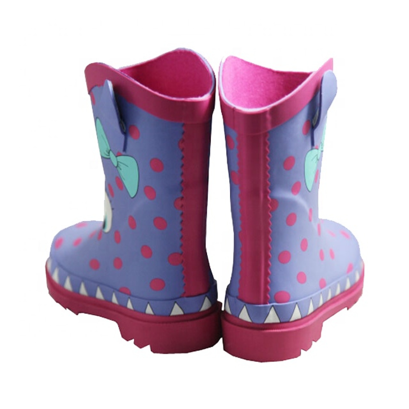 Kids Cute Cartoon Printing Wellies 3D Rubber Rain Boots