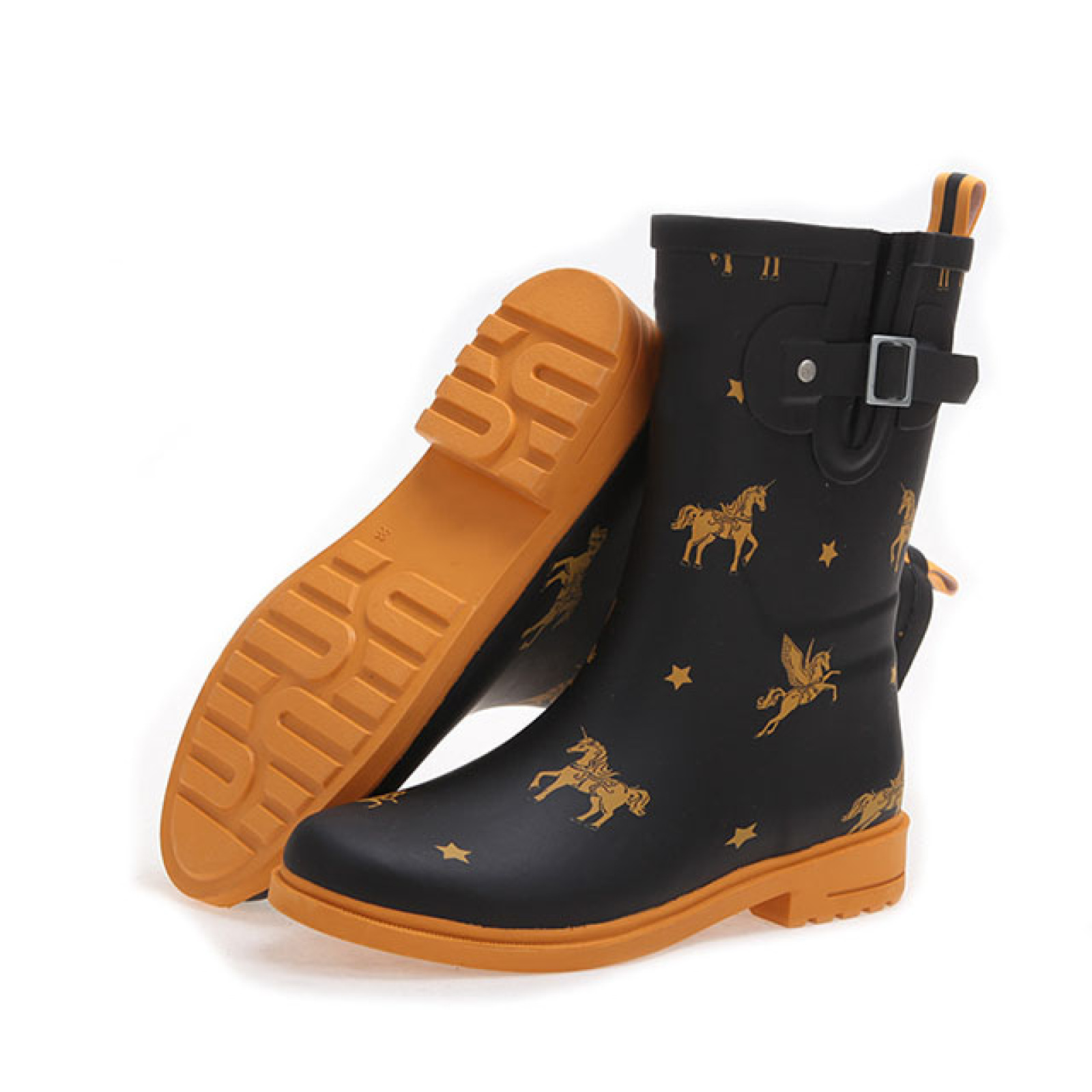 High Quality Wellies Boots Ladies New Styles  Printed Waterproof  Rubber  Boots  Women  Rain Shoes