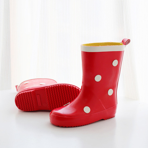 Fashion Children's Rain Boot  With Small Round Point Non Slip Lightweight Rubber Rain Boots