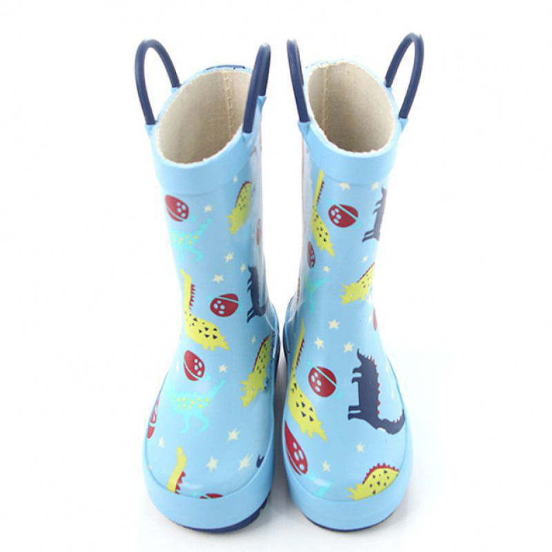Children Waterproof Rubber Rain Boots with Cute Printing Gumboots Wellies