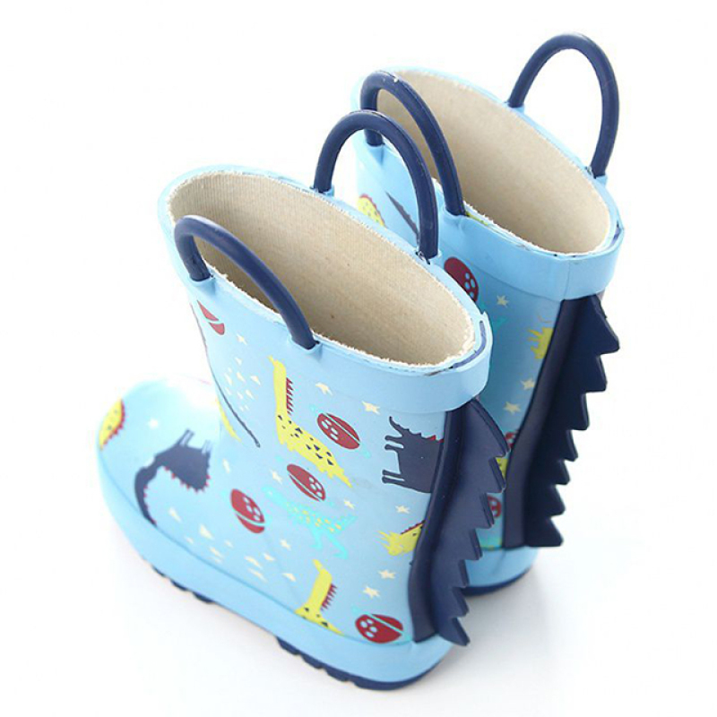 Children Waterproof Rubber Rain Boots with Cute Printing Gumboots Wellies