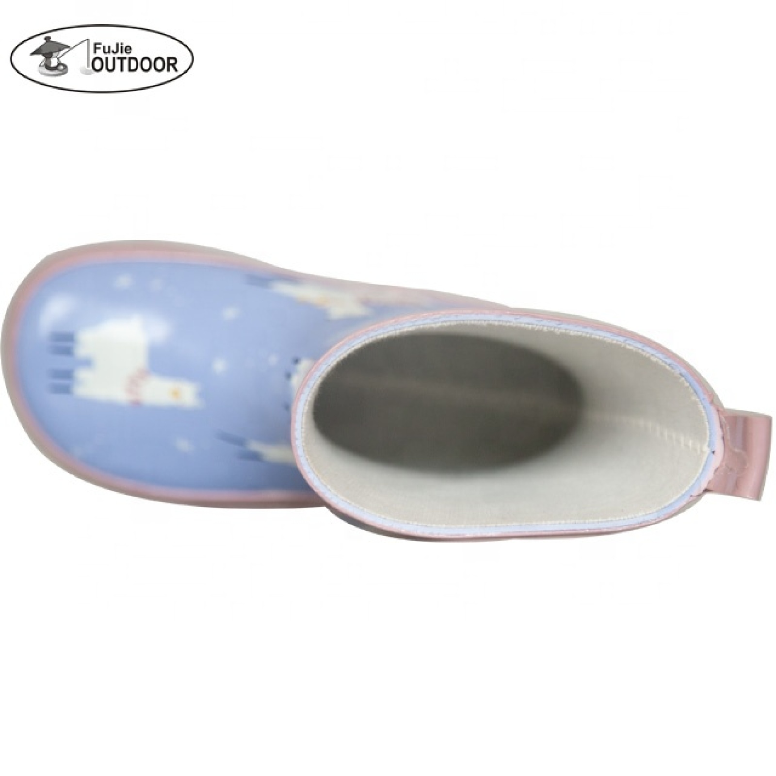 Wholesale Children Gumboots Kids Rubber Rain Boots with Funny Sheep Prints