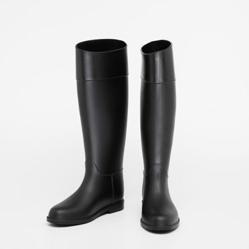Customized Color PVC Boots  Women Black Rain Boots  Light Knee High Waterproof  Ladies Boots