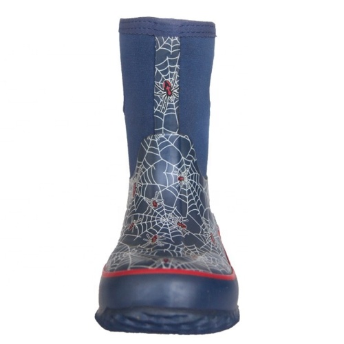 Kids Spider Printed Neoprene Rain Boot