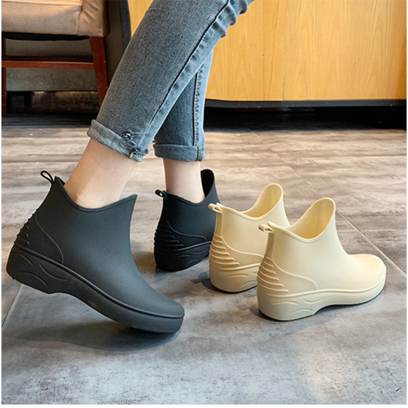 Chelsea Boots Manufacturer Wholesale Fashion Low Cut Women's PVC Water Rain Boots