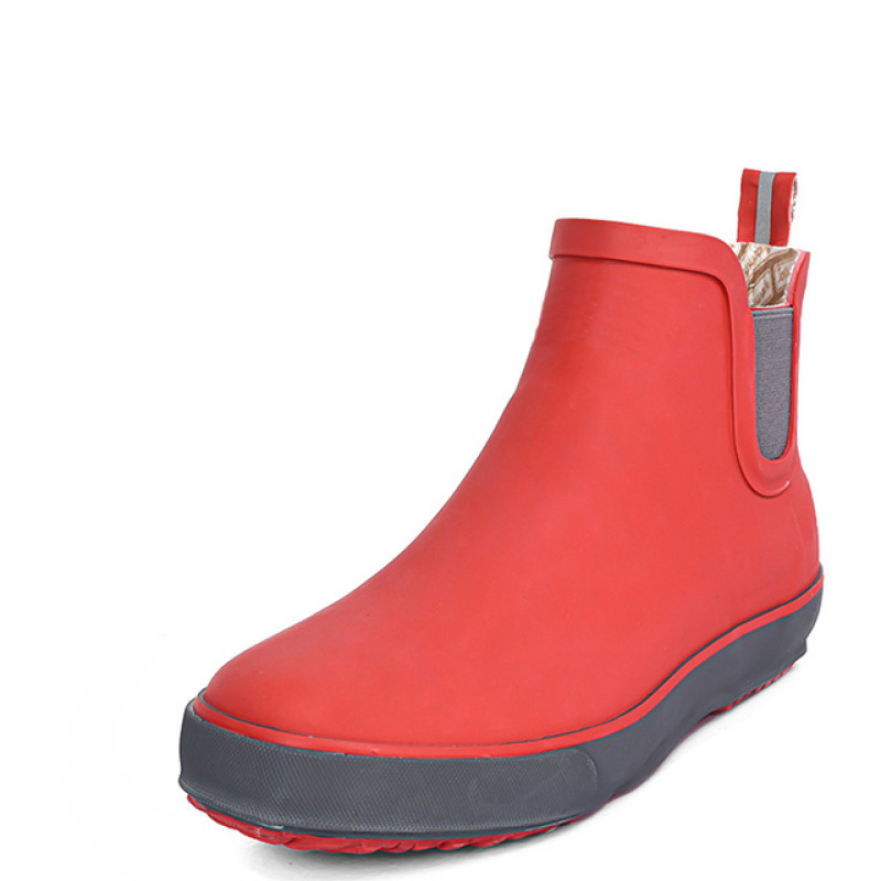 Chelsea Boots Men's Low Top Fashion Waterproof Anti-slip and Wear-resistant Rubber Rain Boots
