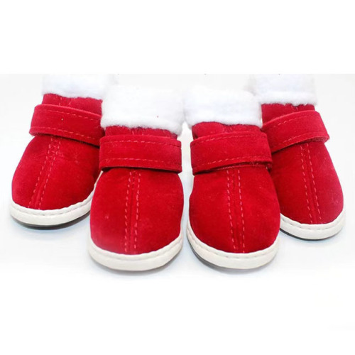 Wholesale Winter Warm Pet Shoes Soft Cotton Dogs Snow Boots Non-Slip Bottom Puppy Dog Shoes