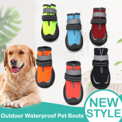 Fashion Designer Pet Shoes Large Dog Shoes Winter Waterproof  Outdoor Hiking Shoes Waterproof Dog Boots