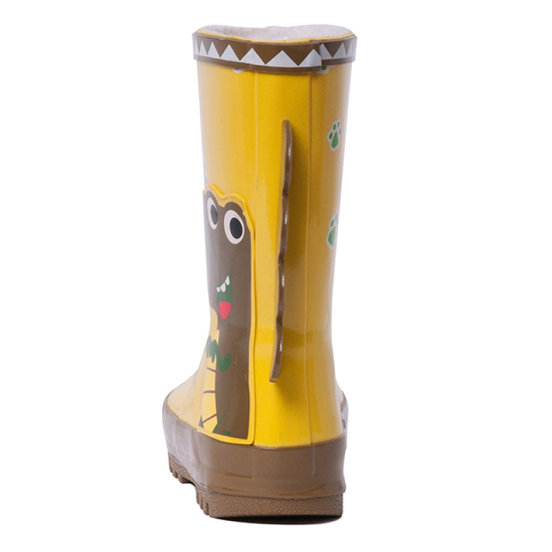 Comfortable Rain Boots for Kids Toddler Rubber Wellies with 3D Printing for Babies
