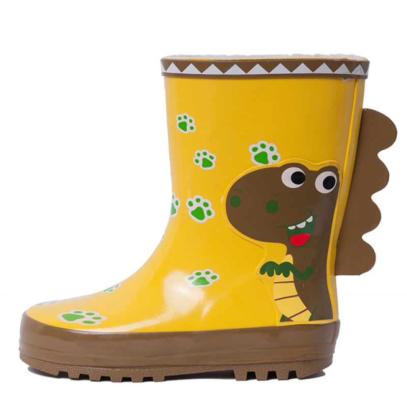 Comfortable Rain Boots for Kids Toddler Rubber Wellies with 3D Printing for Babies