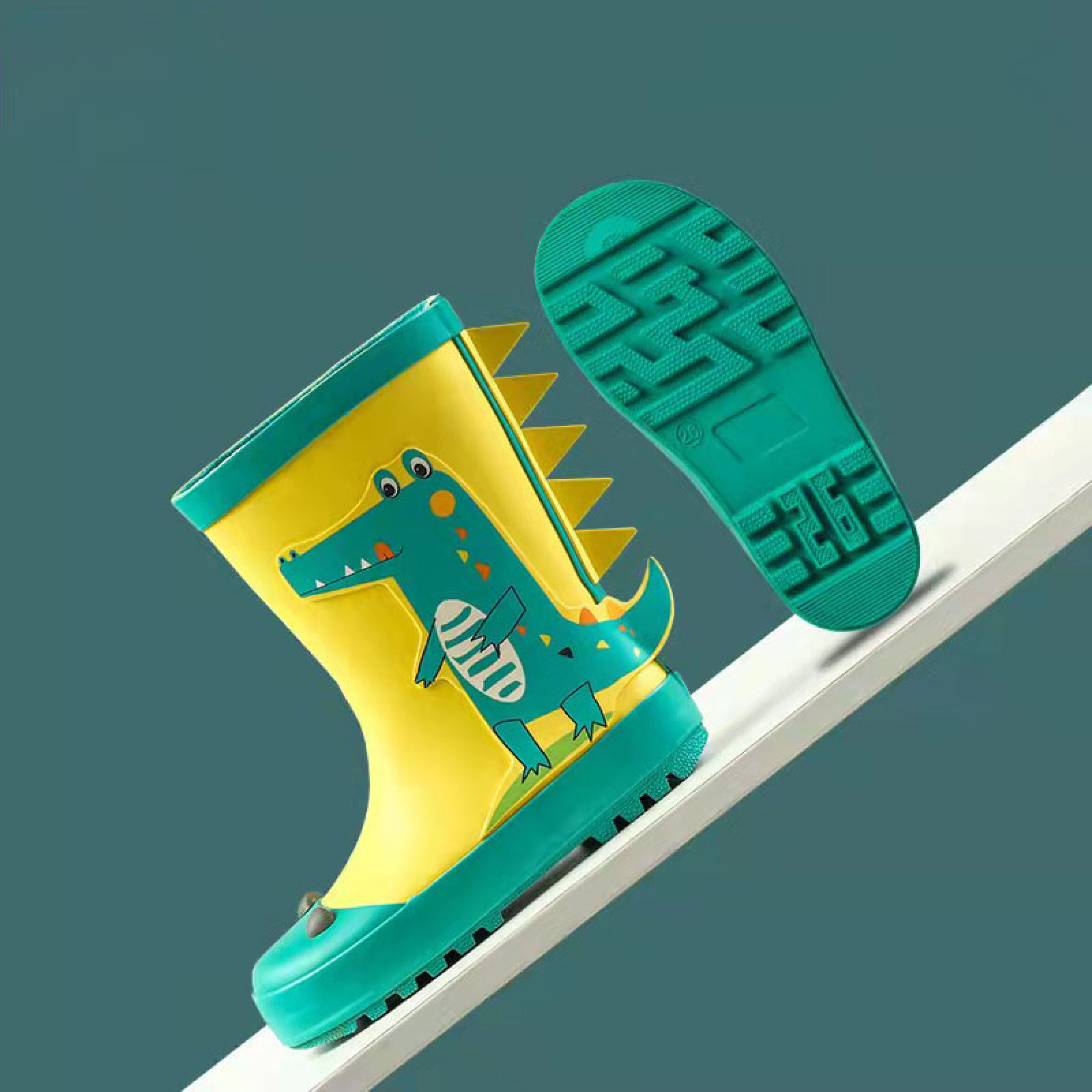 Hot Sale 100% Waterproof Toddler Kids 3D Cute Rubber Boots Kids Wellies Rain Boots With Adjustable Front String